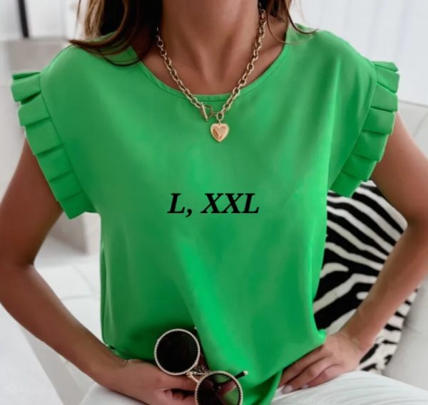 O-Neck Short Sleeved Blouses - Image 2