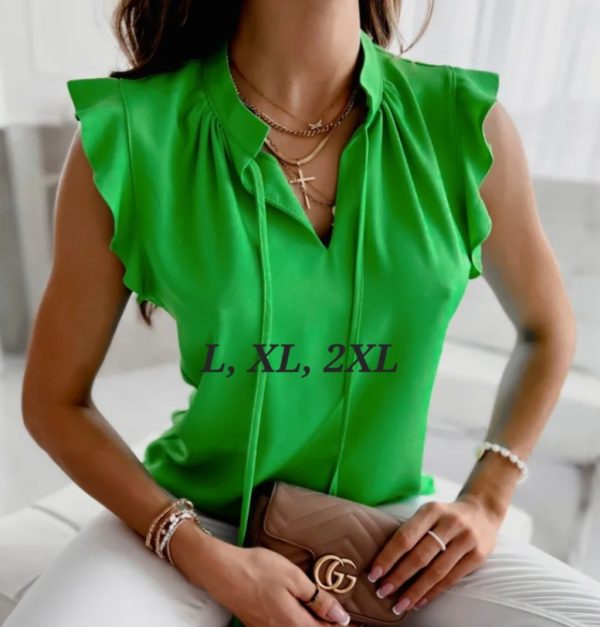 Ruffle Sleeve Shift Top - Image 2